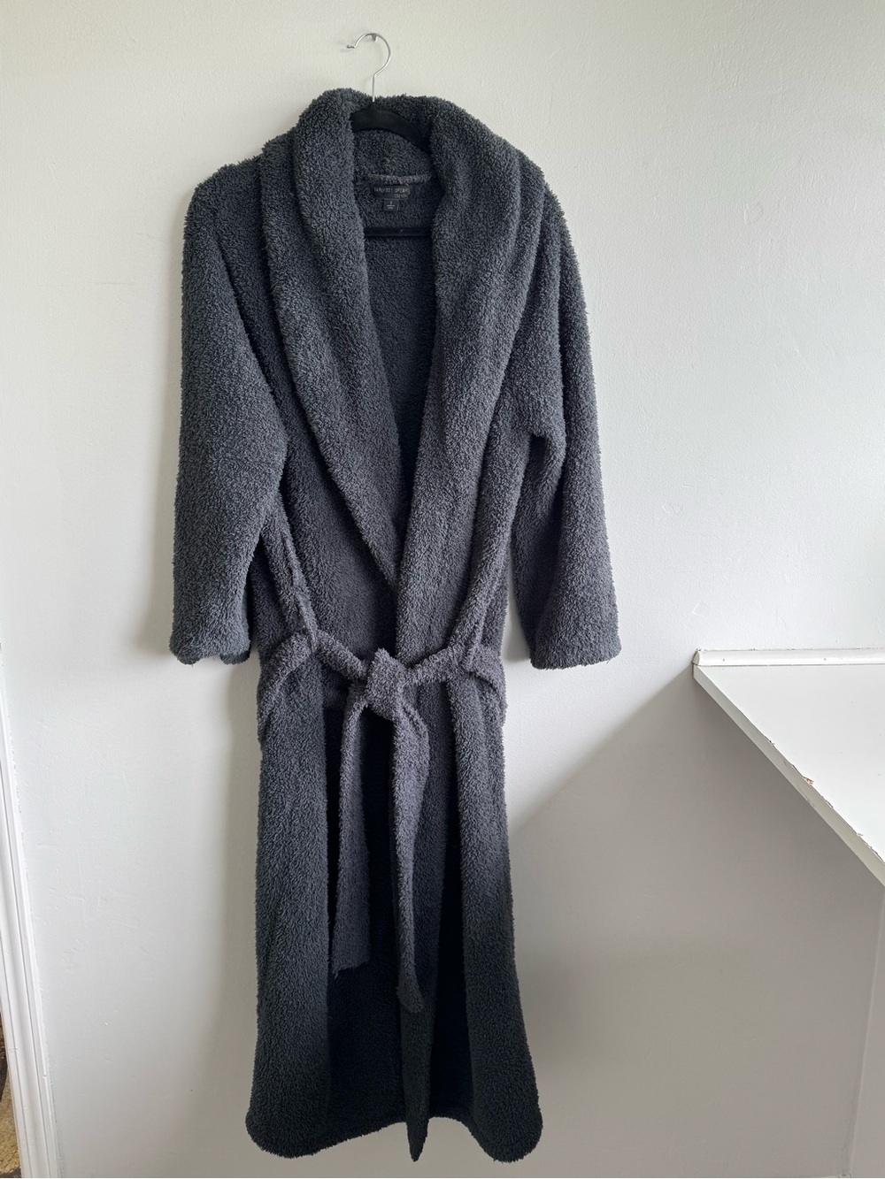 Barefoot Dreams Plush Cozy Gray Shawl Robe